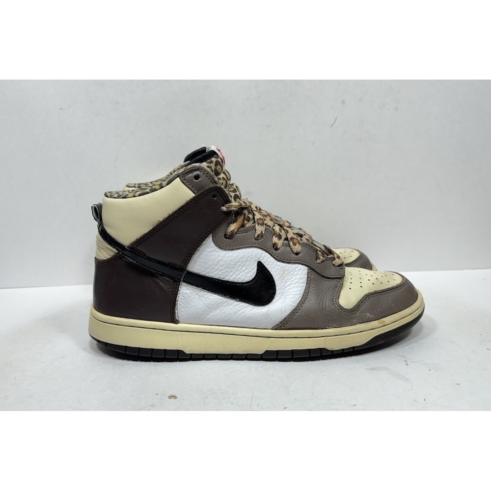 Nike Sb Dunk High Ferris Bueller Leopard 305050-201 Men's Size 10.5 Shoes Brown